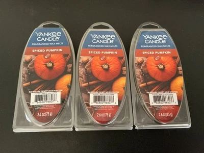 Yankee Candle Spiced Pumpkin Fragranced Wax Melts 2.6oz 6-Pack *Lot of 3* - Image 1 of 2