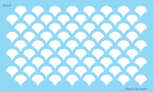 Lg. Meerjungfrau Fisch Schuppen 12" x 20" Schablone Maritim Ozean Strand Zum Selbermachen Schilder Joanie - Bild 1 von 5