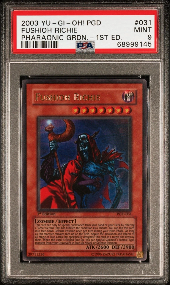 2003 Yu-Gi-Oh! Fushioh Richie Pharaonic Guardian PGD 1st Edition Ultra Rare PSA9 - Image 1 of 2