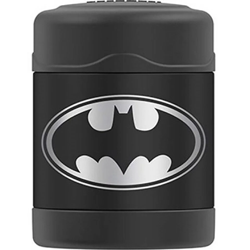 Batman Thermos Funtainer Stainless Steel Food Jar Container 10 Oz Black