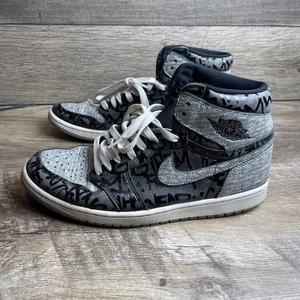 Nike Air Jordan 1 Retro High OG 555088-036 Mens US 11 Shoes Black Gray Sneakers - Picture 1 of 10