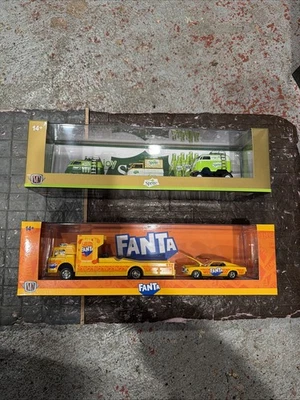 M2 Machines Coca Cola Sprite Volkswagon  1960s Deli Van, 4x4 Van, Type 2 /2 Pack - Image 1 of 4