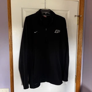Nike Fit Dry Purdue Boilermakers Black Quarter Zip Pullover Men's Size XXL EUC - Picture 1 of 4