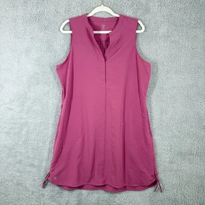 Title Nine Speed Racer Athletic Tunic Dress Size XL Pink Sleeveless Pockets - Picture 1 of 8