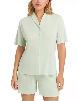 NUEVO CON ETIQUETAS HANRO Mujer Talla S Natural Comfort 2 piezas Pijama Corto Set en Té Verde Foto 1 de 4