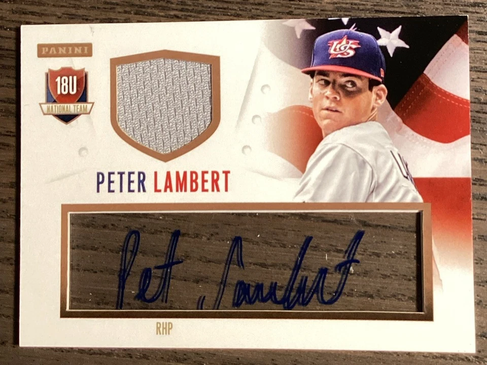 2014 Panini USA Box Set Peter Lambert #40 Clear Patch Auto /99  - Image 1 of 2