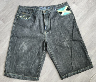 Jeans By Lrg Make Jeans Not War Urban Roots Denim Shorts Mens 42 Waist - Image 1 of 4