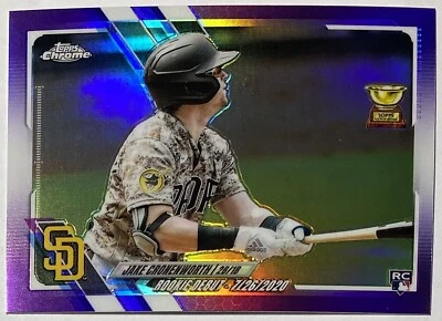 2021 Topps Chrome Update Jake Cronenworth Purple Refractor Rookie Debut #USC25. - Image 1 of 2