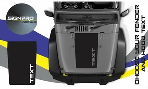 New 3 piece Hood Decal Blackout pattern fits Jeep Wrangler Various Styles - Picture 1 of 1