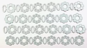 Ornate Gears Mint Green Ornate Design Silver Foil Accent Steampunk 4pc 6" x 3/4" - Picture 1 of 1