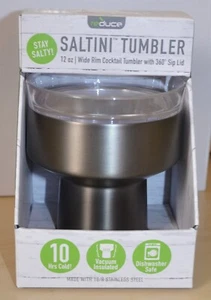 reDuce Saltini vacuum insulated Tumbler wide rim cocktail tumbler 360 sip lid - Picture 1 of 6