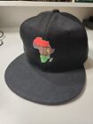 Africa Continent Snapback Hat Black