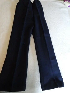 NWOT Vintage 70's Girls Navy Blue Double Knit Pants - SZ 5 (Slim?) - Picture 1 of 3