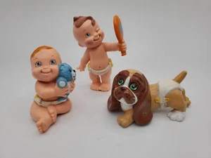 Vintage Galoob Magic Diaper Baby Babies Puppy PVC 2.5" 1991 lot of 3 J14 - Picture 1 of 6