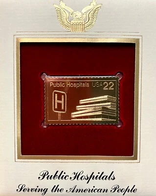 Golden Replicas United States Stamp 1986 Public Hospitals Serving the American P - Image 1 of 3