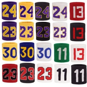 One Size Wrist Sweat Bands Cotton Wristband Sweatband Sports Basketball Baseball - Picture 1 of 92