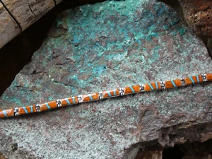Coral & Blue Turquoise Gemstone Sterling Silver 925 Hinged 7 - 7.5 Bracelet AO33 - Picture 1 of 10