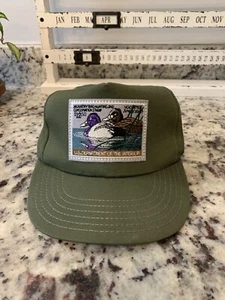 Migratory Bird Hunting & Conservation $12.50 Duck Stamp Hat Strapback Vtg - Picture 1 of 8