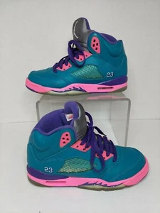 Nike Air Jordan 5 Retro GS Size 4Y - 5.5w 440892-307 Tropical Teal Pink  - Picture 1 of 8