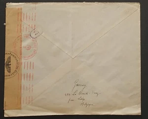 336 BELGIUM NAZI SWASTIKA CENSORED COVER (#670) - Picture 1 of 2