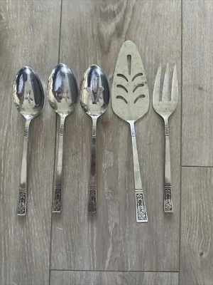 5 PCs ECKO Eterna SANTA CLARA Stainless Steel Flatware Silverware Serving Set - Image 1 of 4