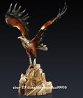 Sculpture de décoration d'intérieur en bronze peinte à la main grande muraille oiseau faucon aigle 