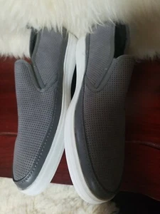 KENNETH COLE men's shoes ,Reaction, Grey suede,size 10M Rubber sole loafer - Picture 1 of 4