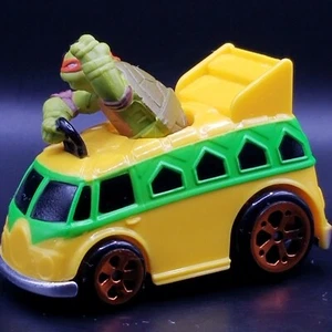 Teenage Mutant Ninja Turtles Diecast Party Wagon Michaelangelo 2014 Playmates - Picture 1 of 7