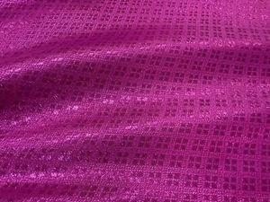 MAGENTA DIAMANT METALLIC BLING BROKAT STOFF HANDWERK VORHANG TISCHDECKE 45' BTY - Bild 1 von 3