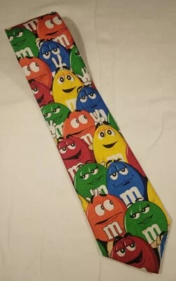 Corbata de hombre con estampado grande de personajes de M&M Mars Candy corbata novedad Foto 1 de 4