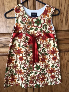 Boutique Rosie Posie Girls Floral Flower Dress Pristine Fall Autumn Bloom Sz 8 - Picture 1 of 5
