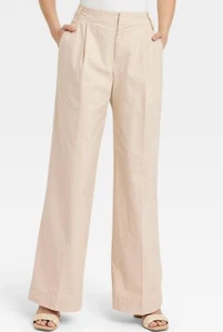 A New Day High Rise Wide Leg Tan Pants (Size 14)  SP7 - Picture 1 of 5