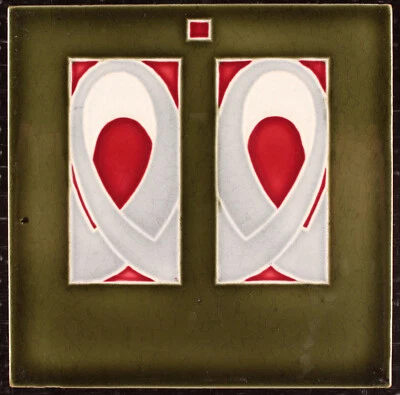 Attractive Original  Art Nouveau tile C 1900 Wessel Bonn - Image 1 of 2