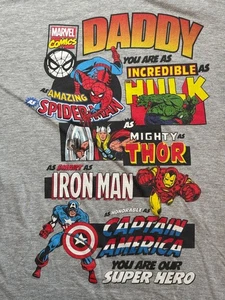 Camiseta Marvel Comics Daddy Talla M Para Hombre Iron Man Spiderman Capitán América - Imagen 1 de 11