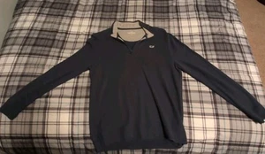 Vineyard Vines Navy Blue Quarter Zip Pullover Long Sleeve Youth Boys Large EUC - Picture 1 of 3