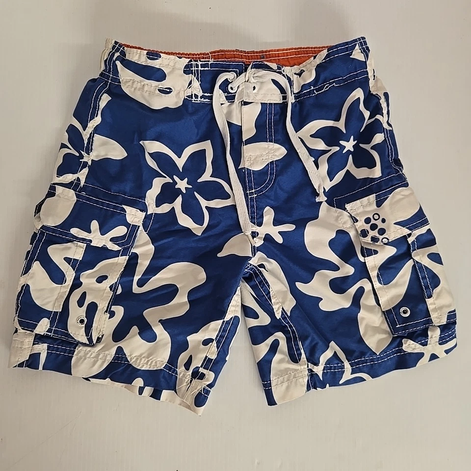 Bañador The Children's Place floral blanco y azul para niños pequeño 5-6 Foto 1 de 1