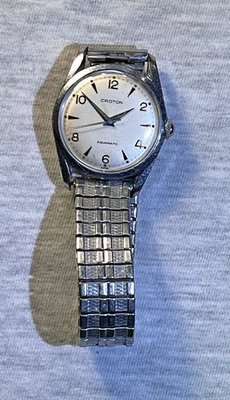 VTG Croton Aquamatic Swiss Stainless Steel Automatic Men’s Wrist Watch RUNNING - Image 1 of 4