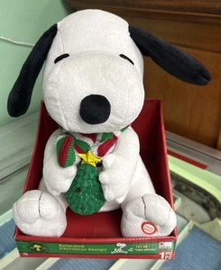 Peanuts Snoopy Light Up Christmas Tree Animated Music Plush Holiday Gemmy, New - Picture 1 of 11