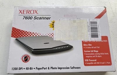 Escáner plano Xerox 7600 - 1200 DPI 48‐Bit USB + PaperPort y PhotoImpression S Foto 1 de 2