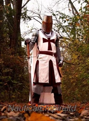 Medieval Templar Roman Chainmail Costume Knight Warrior Crusader Armor For Cospl - Image 1 of 4