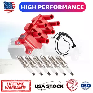 Ignition Coil & Iridium Spark Plug & Wire For Ford F-150 V6 4.2L 2001-2008 FD498 - Picture 1 of 19