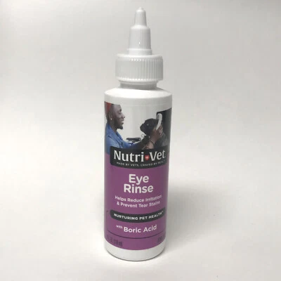 Nutri-Vet Eye Rinse Liquid for Dogs 4fl oz Removes Debris Prevents Tear Stains - Image 1 of 4