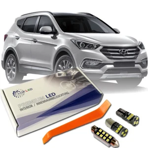 Hyundai Santa Fe LED Interior Premium Kit Full 8 SMD Bulbs White Error Free - Picture 1 of 12