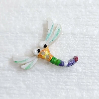 JHB Flying Insect Button 23mm 2 Hole Novelty Mosquito Bug Fly Sewing Art Craft - Image 1 of 4