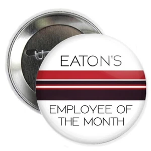 BOUTON EMPLOYÉ DU MOIS EATON - Pin's Badge canada eatons grand magasin - Photo 1/3