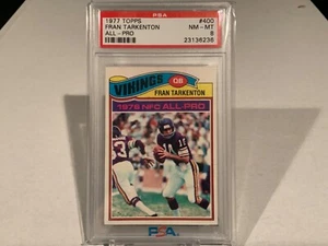 1977 Topps Football #400 Fran Tarkenton Minnesota Vikings All-Pro PSA 8 AWESOME! - Picture 1 of 2