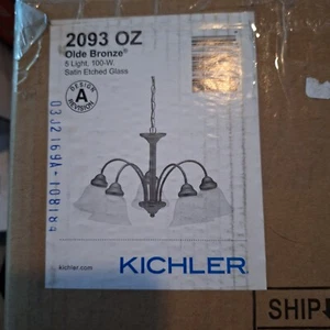 Kichler 2093OZ Wynberg 5-Light 24.5" 1-Tier Medium Chandelier in Olde Bronze - Picture 1 of 3