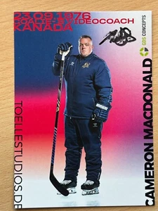 Tarjeta de autógrafo Cameron MacDonald Iserlohn Roosters original firmada #40702 - Imagen 1 de 1