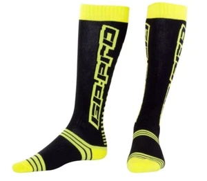 NEW ADULTS MOTOCROSS MX BOOT SOCKS GP-PRO BLACK/GREEN (Euro 42-46 UK 8-12) - Picture 1 of 2