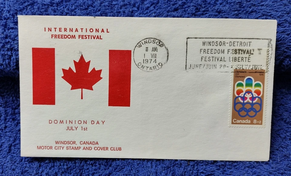 Festival de la Libertad JCAStamps Canadá FDC 1974  Foto 1 de 1